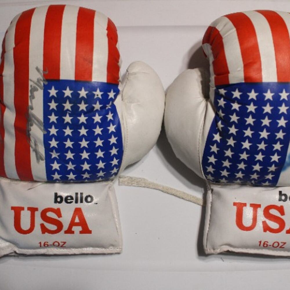 Rush Boxing Gloves 16 oz Red/White/Blue Flag